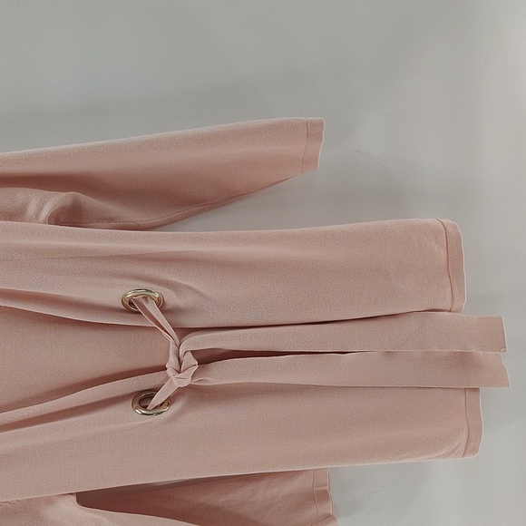 Coco Bleu Pink Long Sleeve Tie Knit Cardigan Size Medium - Picture 3 of 8